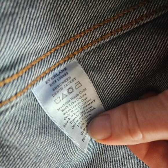 Everlane The Shruken Denim Jean Jacket Size Small - Picture 7 of 7